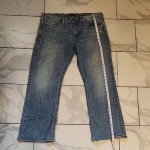 Silver Jeans Men's Straight Leg Faded Blue Denim